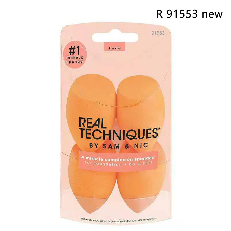 Real Techniques Makeup Sponge Powder Puff Dry and Wet Combined Beauty Cosmetic Ball Foundation Bevel Cut Make Up Sponge RT