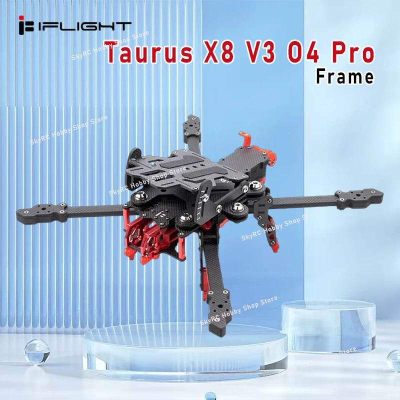 

iFlight Taurus X8 V3 O4 Pro Frame Kit - 8-inch 400mm Wheelbase 8mm Arm 2kg Payload FPV RC Accessory