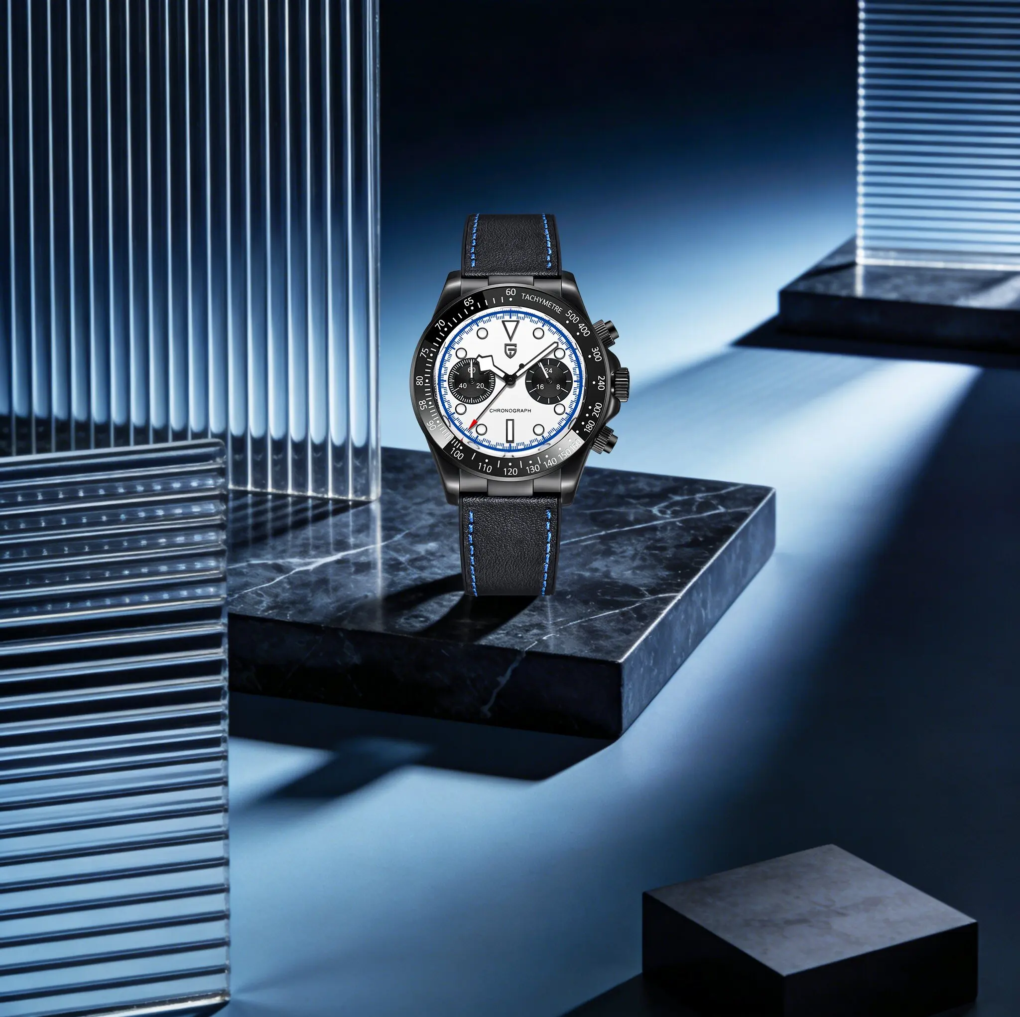 

PAGANI DESIGN Stylish Exclusive Luxury Men Quartz Watch Business Elite Poise Rubber Strap Sapphire 50m Dive Luminous Chronograph