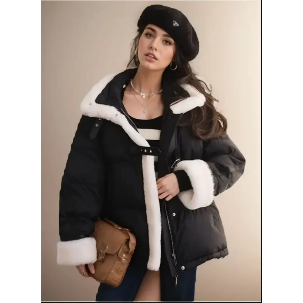 2024 Luxury Women Duck Down Coat for Winter  Stand Collar Puffer Jacket Thick Warm Female Feather Parkas Snow Outerwear