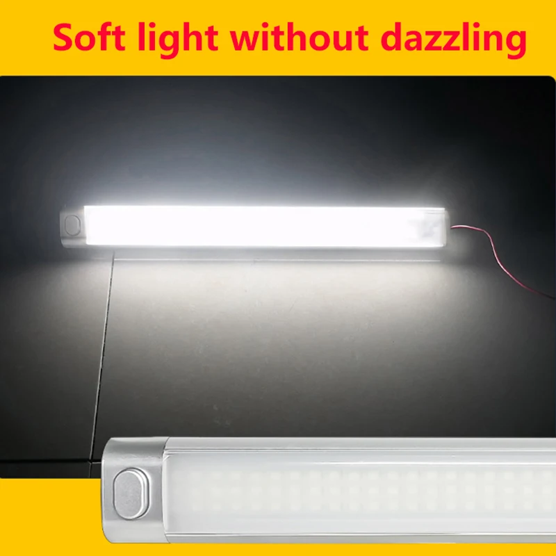 1PC/2PCS High Brightness Vehicle Compartment Light with Switch For Car RV Truck Interior Lamp Lossless Install Cab Reading Light