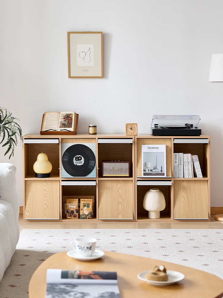 

Bookcase Free Combination Cabinet Living Room Storage Lattice Cabinet With Door Household Magazine Cabinet Storage Sofa