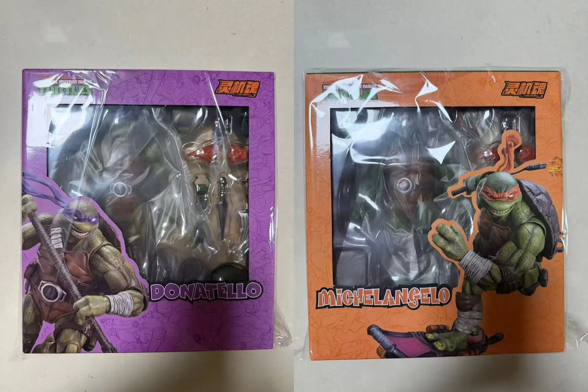 En stock original Ling JiHun escala 1/12 TMNT Ninja Raphael + Leonardo doble conjunto de juguetes regalo de colección
