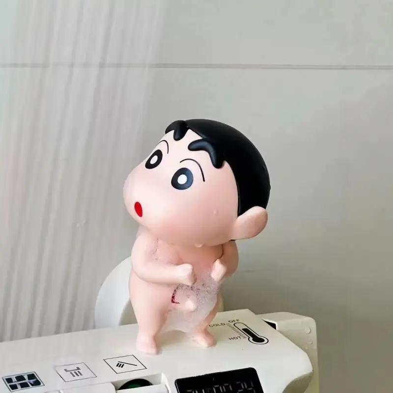 Crayon Shin Chan Cartoon Characters Kawaii Cute Toys Handmade Bathroom Desktop Cartoon Fashion Decoration Ornament Birthday Gift