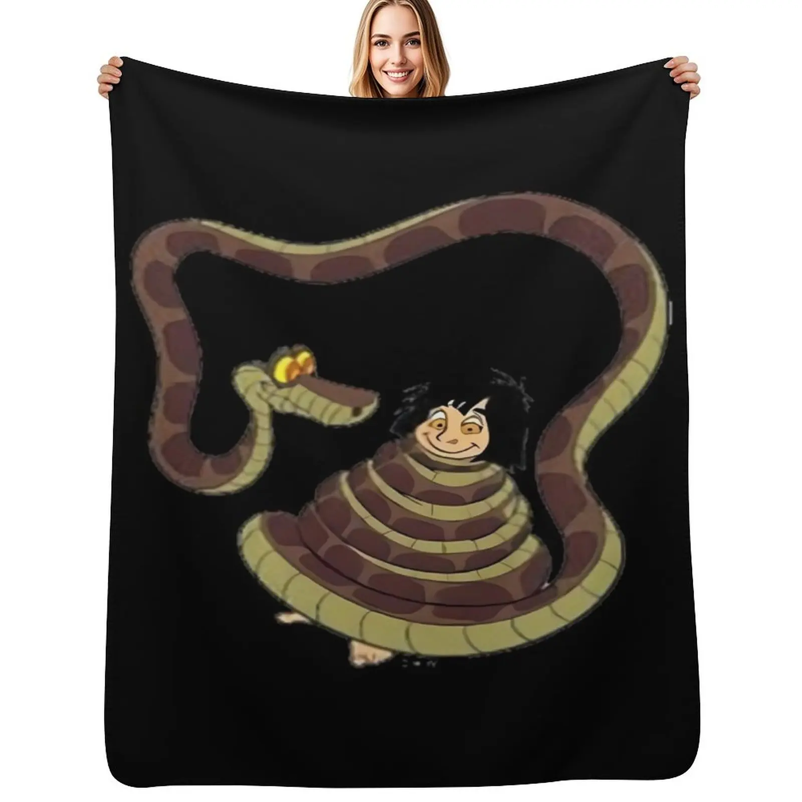the jungle book mowgli \t Throw Blanket Multi-Purpose Retros Hairys Hairy halloween Decorative Beds Blankets