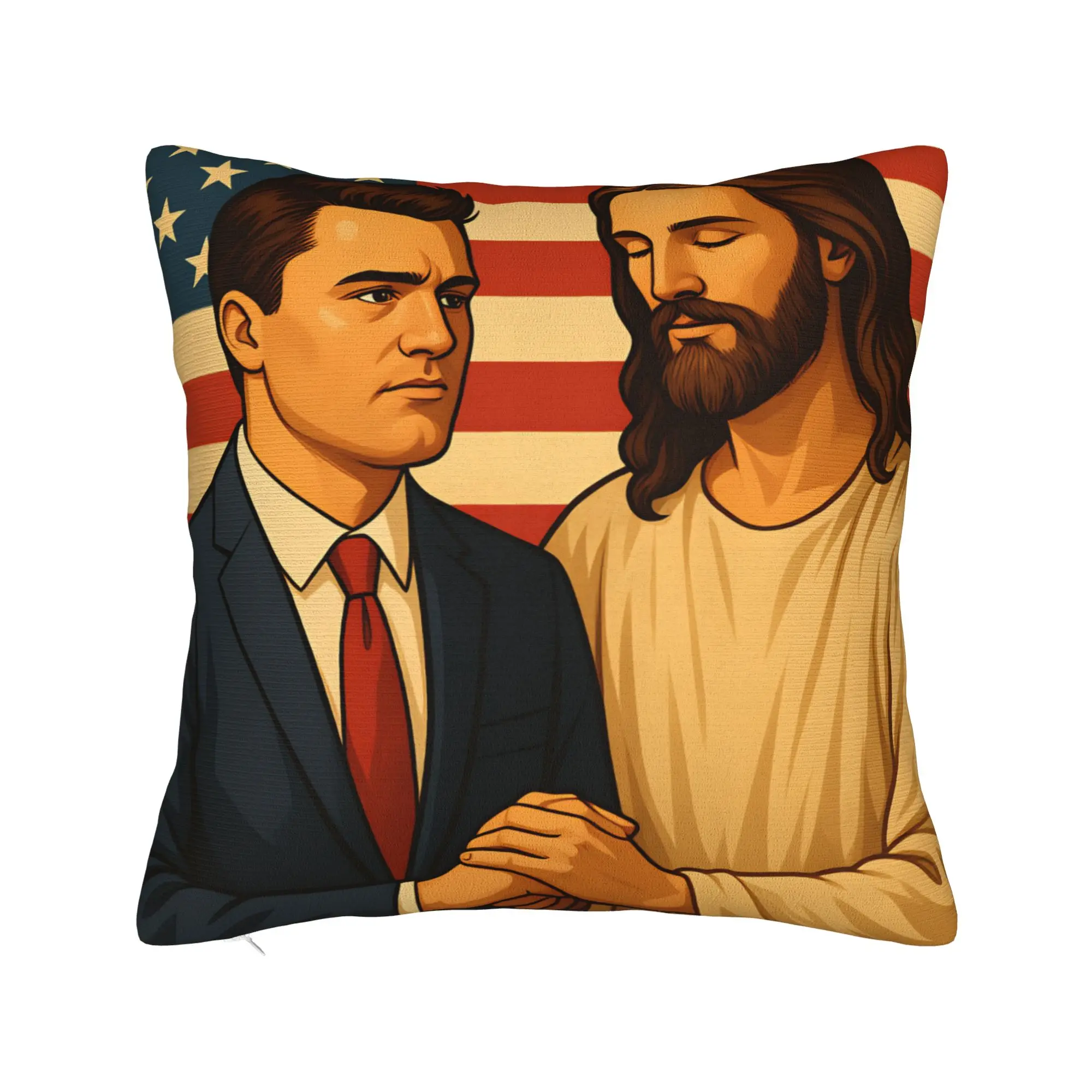 Pillow Case Charlie Kirk And God Graphic  Pillow Cover For Chair Sofa Home Decor Funny Pillowcases