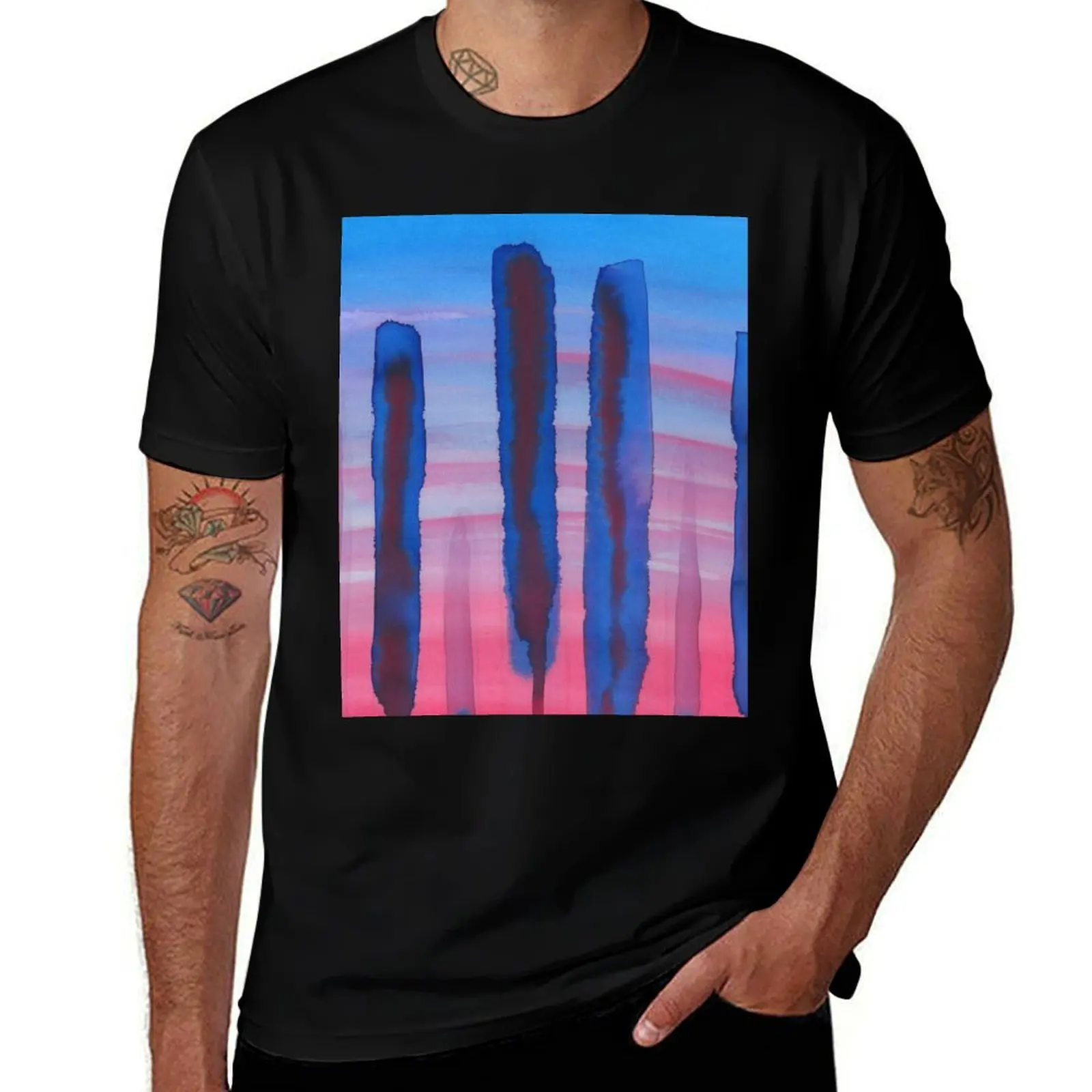 

abstract trees T-Shirt man t shirts high quality luxury brand mens graphic t shirts man t shirts graphic T-Shirt