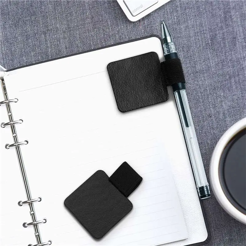 ABRI-24 Pack Pen Loop Holder, Self-Adhesive Pen Holder Pencil Elastic Loop For Notebooks, Journals, Calendars (Black)