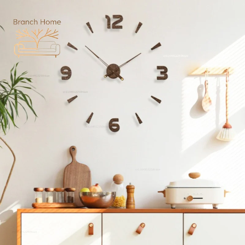 Handmade DIY Retro Creative Wall Clocks Art Clock Living Room Decoration Clocks Mechanism Silent Clock Home Aesthetic Ornaments