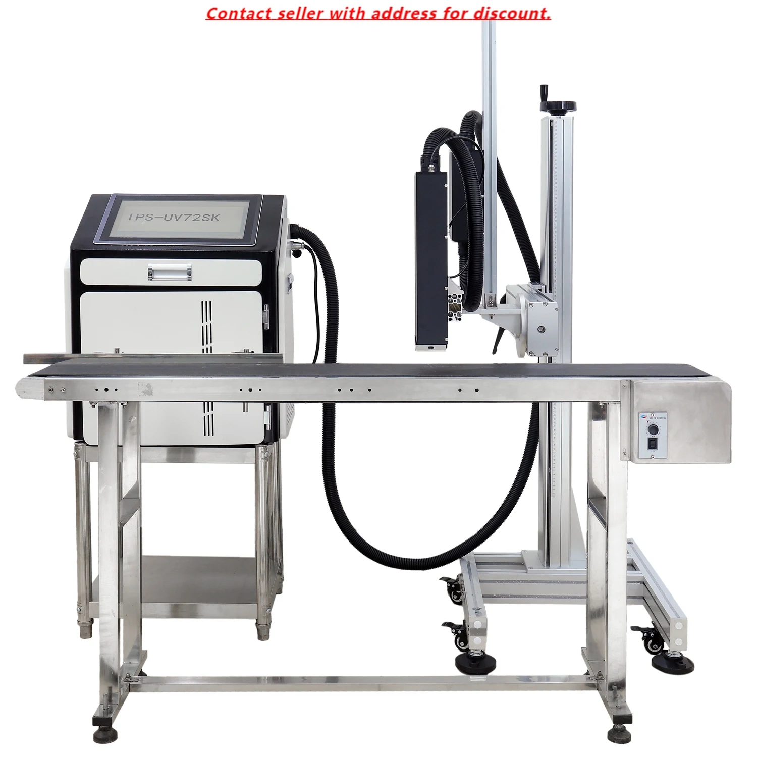 

Low Price DOD Large Character Marking Printer 360DPI High-resolution 1020 Printhead Black White And Other UV Inks IPS-UV72SK