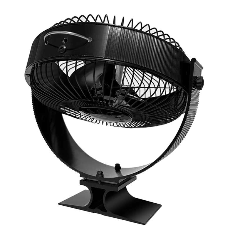 Efficient Heat Distribution Fan 6Blade Heat Powered Stove Fan Cover Stay Warm Quiet Operation No Electricity Required