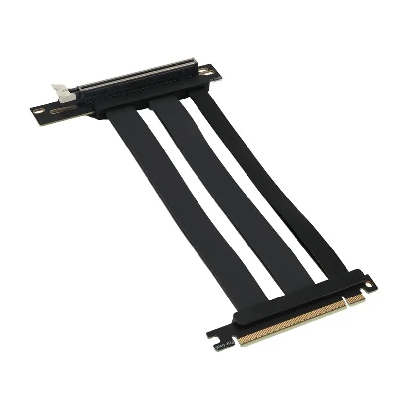 ABJG-PCIE 5.0 16X Extension Cable Video Card Extension Cable 90° Mounting GPU Extension Cord Black