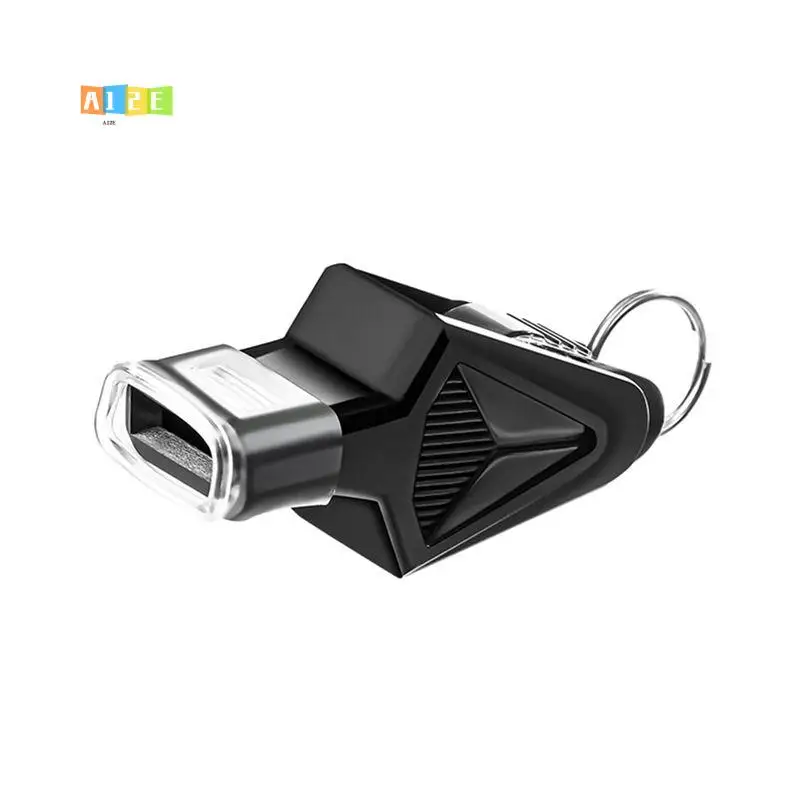 Kit de silbato deportivo A12E, silbato de plástico sin esfera para árbitro de fútbol y baloncesto, herramienta de supervivencia de emergencia para exteriores, color negro