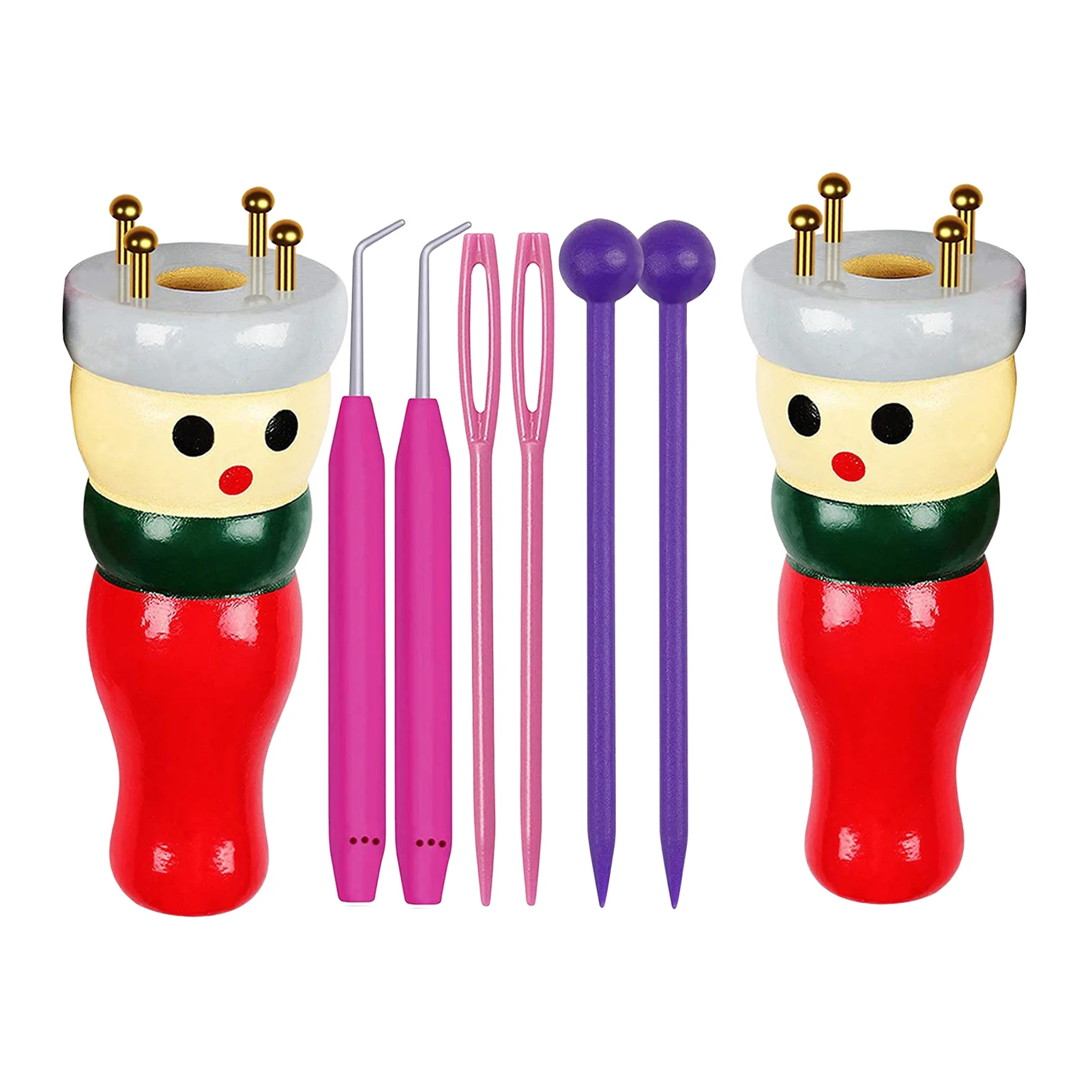 2pcs Yarn Winder Portable Wooden Braiding Tool Professional Macrame Helper for DIY Crafting Beginners Durable Kit