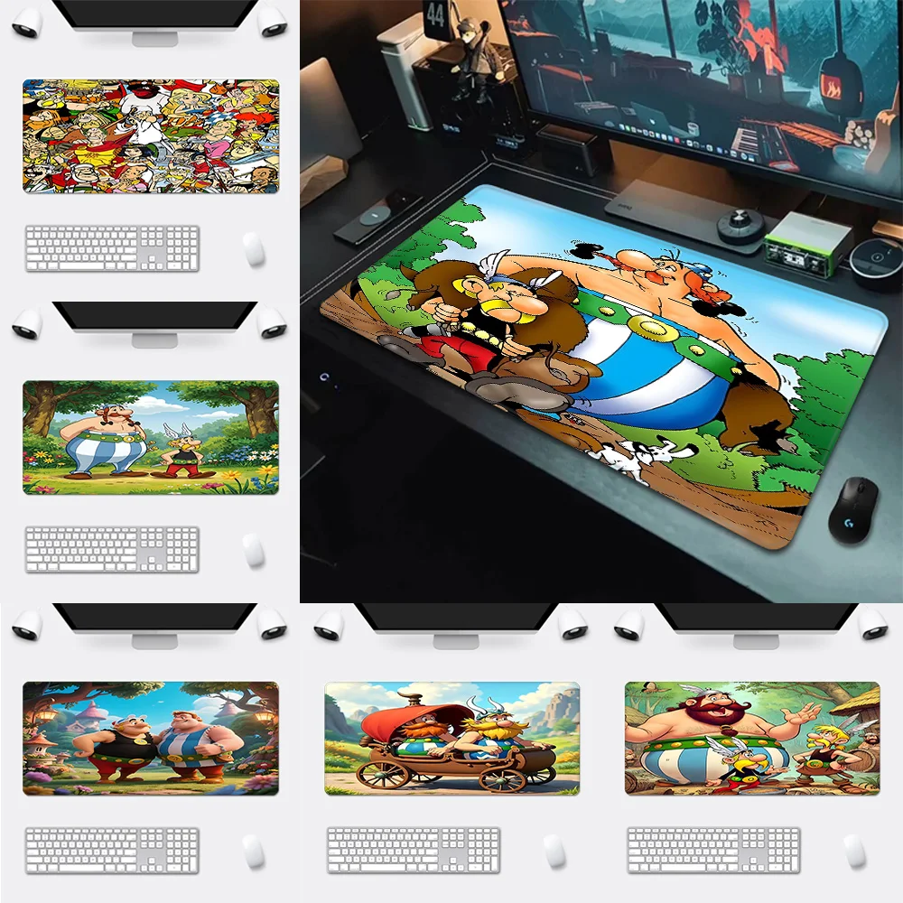 

Anime AsterixS & O-ObelixS Mousepad HD Printing Computer Gamers Locking Edge Non-slip Mouse Pad XXL90x40cm Keyboard PC Desk Pad
