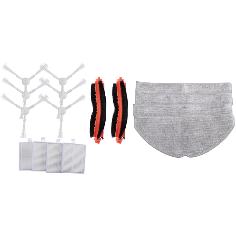 SANQ 2Set ل Xiaomi E10 B112 E12 الروبوتية مكنسة كهربائية الجانب الرئيسي فرشاة ممسحة القماش فلتر Hepa إكسسوارات قطع غيار مجموعات