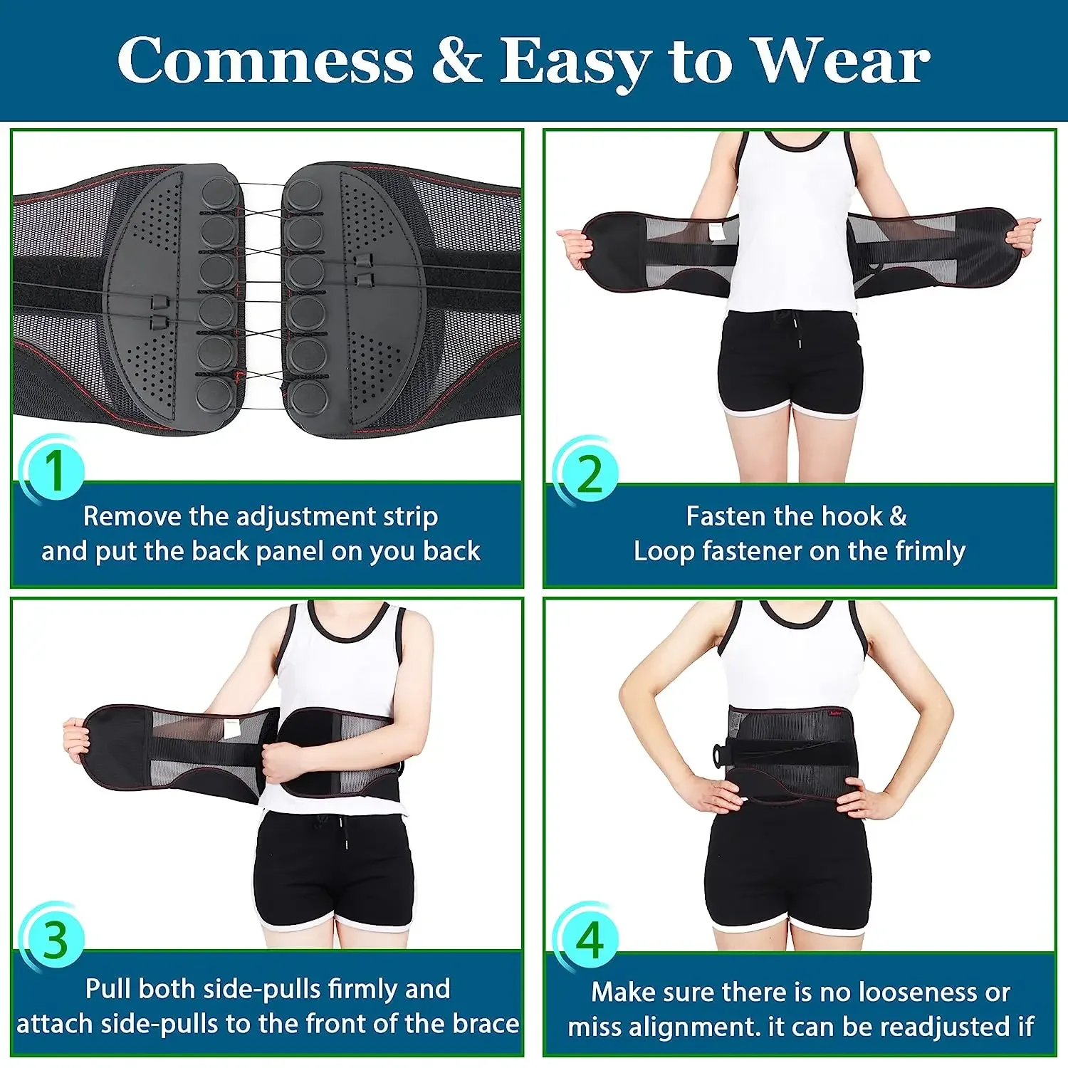 Rope Pulley System Waist Orthopedic Lower Back Support Belt Pain Relief Compression Belt Lumbar Brace Herniated Disc Sciatica