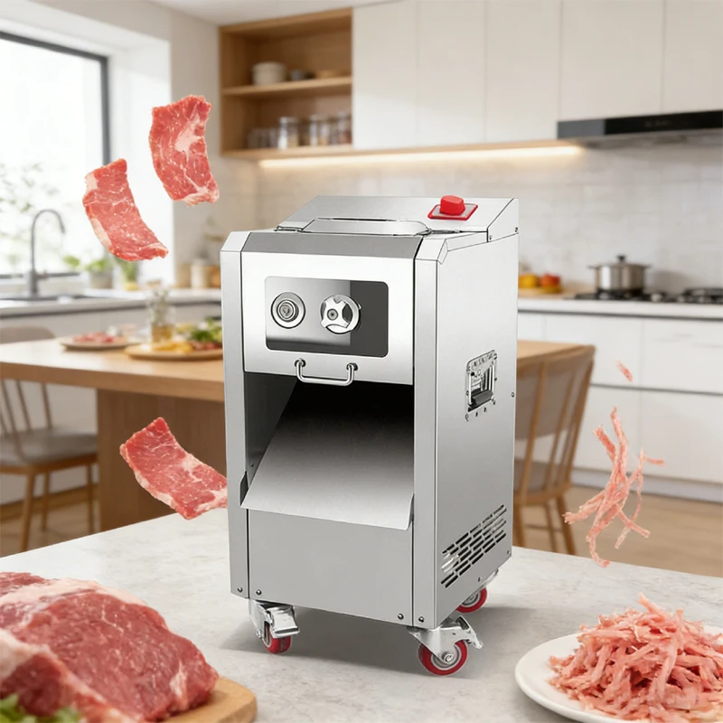 2200W Stainless Steel Vertical Electric Fresh Meat Cutting Equipment For Meat Processing In Restaurant Canteen Meat Slicer