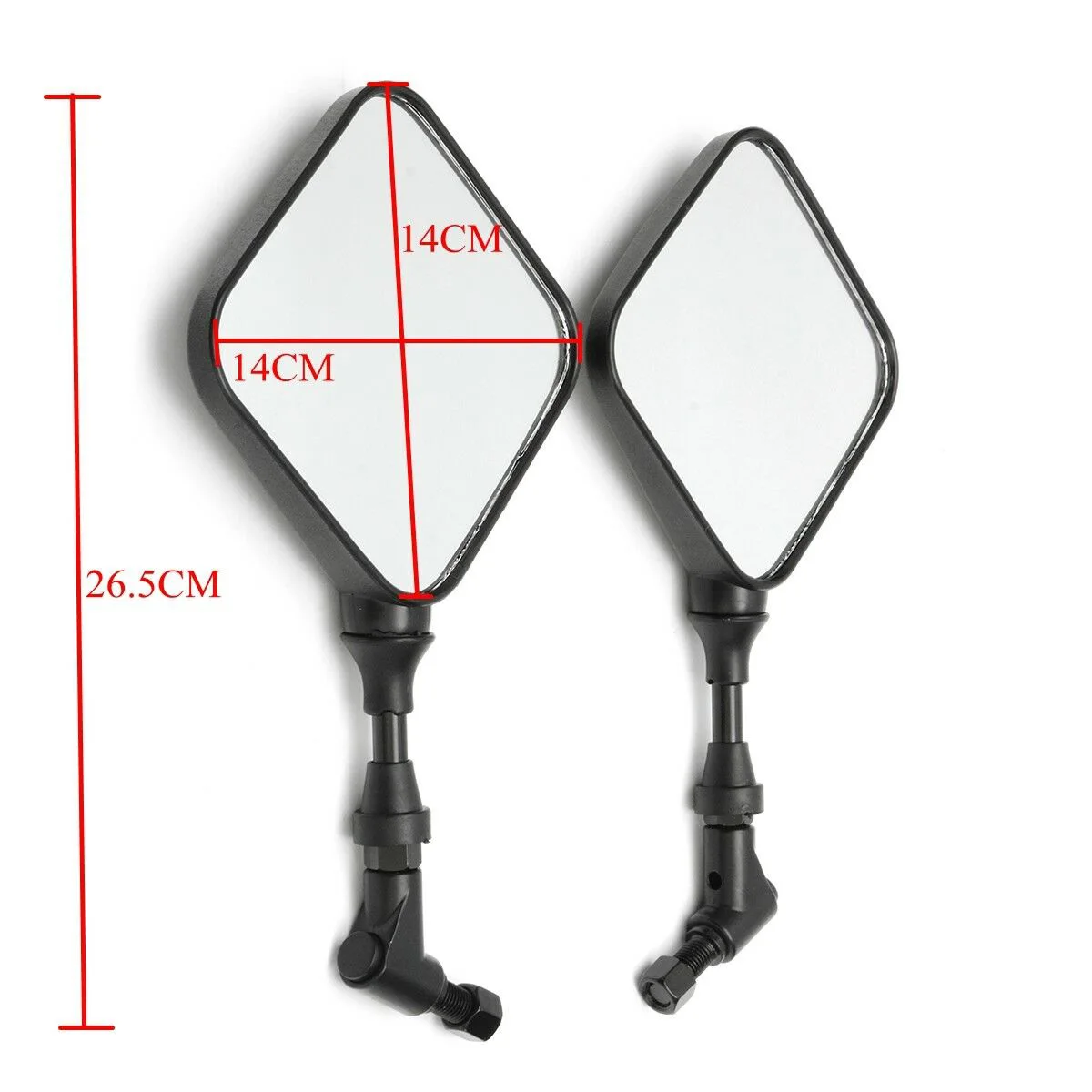 AC34-2Pcs Motorcycle Rear View Mirror Black For Dr 200 250 Dr350 Drz 400 Dr650