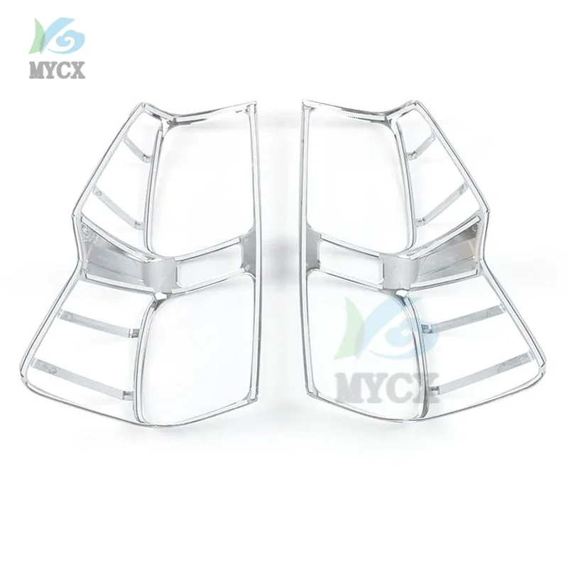 For ISUZU DMAX D-MAX D MAX 2021 2022 4PCS MATTE BLACK ABS Chrome Rear Tail Light Lamp Cover Trim