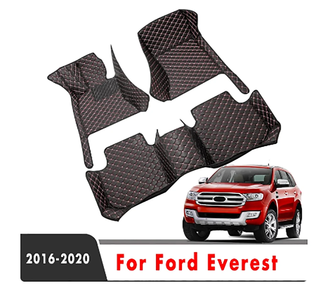 

Кожаные Коврики для Ford Everest 2020 201920182017 2016, аксессуары для автомобиля, декоративные защитные чехлы для стайлинга, водонепроницаемые коврики