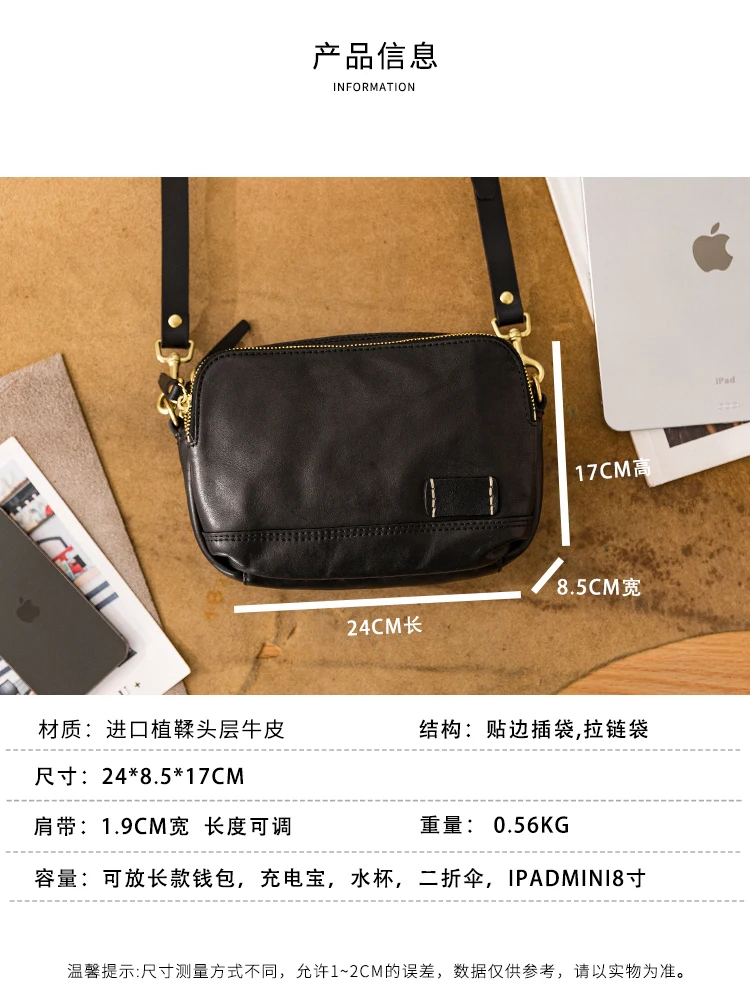 PNDME Fashion casual outdoor travel handmade genuine leather men's shoulder bag weekend daily natural cow leather crossbody bag