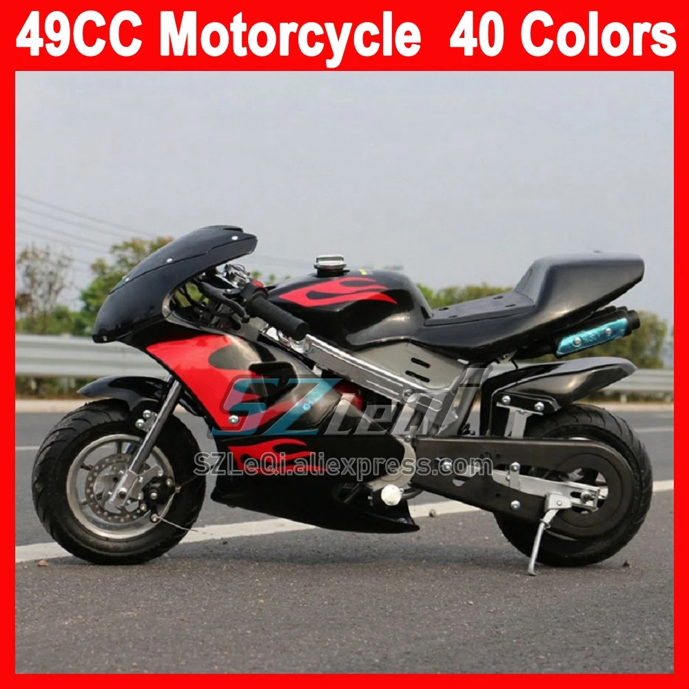 49CC 50CC Mini Motorcycle Small Buggy Scooter 2 Stroke Superbike Moto Bikes Gasoline Adult Child ATV off-road vehicle Autocycle