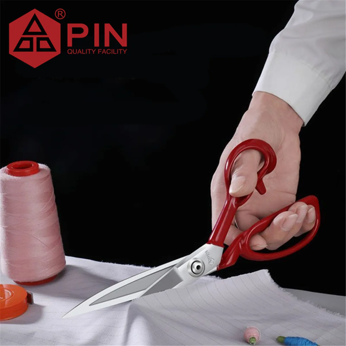 Pin tesoura de alfaiate de alta qualidade, ferramentas de designer de roupas, tesoura de costura profissional de aço inoxidável, presente para costureira, mães