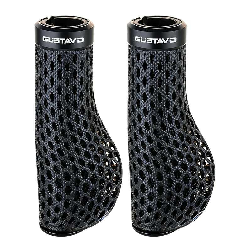 AliExpress GUSTAVO 3D Printed Bicycle Grips Ergonomic MTB Handle Cuffs Grips Ergonomic Soft Bike Handlebar Grips Bicycle Accessories