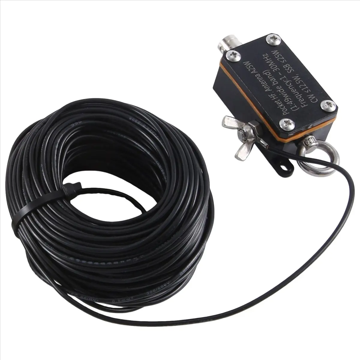 ABGN Pocket HF Antenna A25 Pocket Shortwave Antenna 1-30MHz Inverted V Horizontal Balun Long Line
