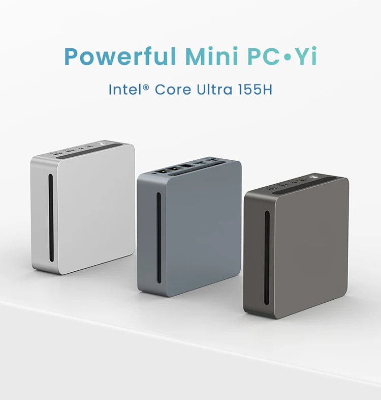 Pocket Mini PC onboard DDR5 24GB 2TB NVMe 2xHD Intel Ultra 7 155H 16Cores Game/office Computer Full-Function USB4.0 2x2.5G LAN