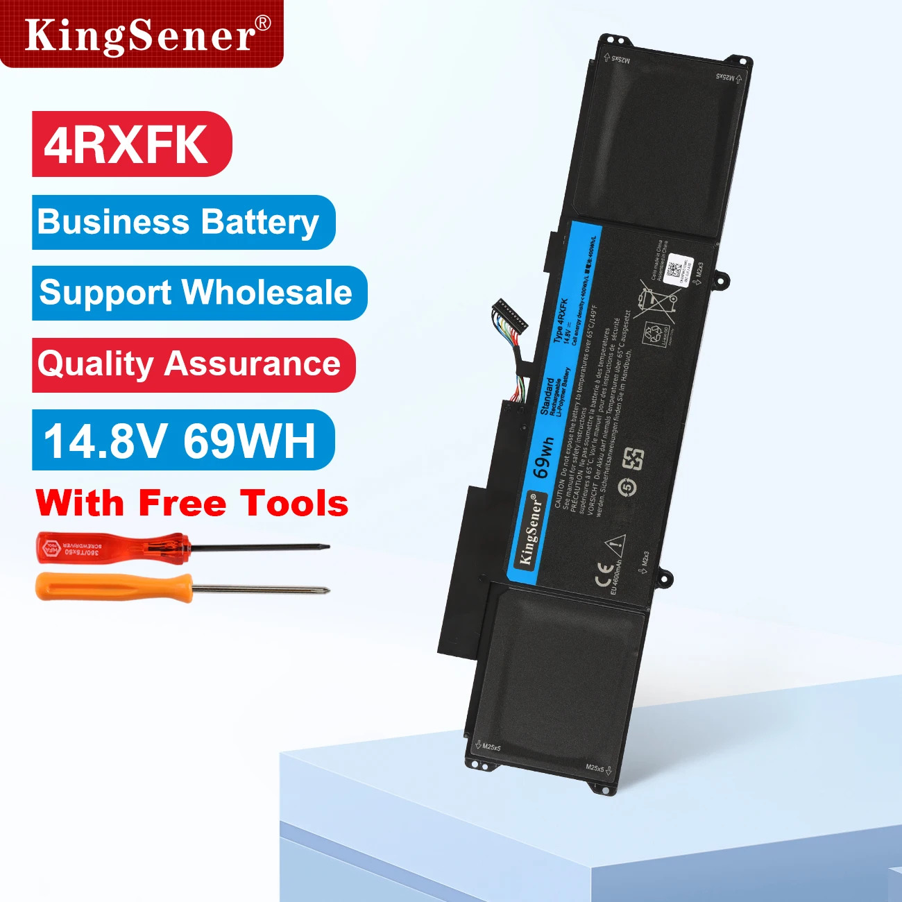

KingSener 4RXFK Laptop Battery For Dell XPS 14 L421X Ultrabook 14-L421X L421Z C1JKH FFK56 14.8V 69Wh With Tracking Number