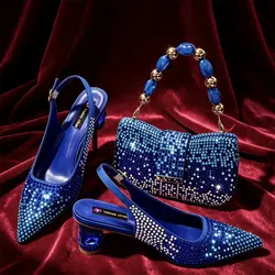 doershow hot selling Shoes and Bags To Match Set Italy Party Pumps Italian Matching Shoe and Bag Set for Party! SCM1-1