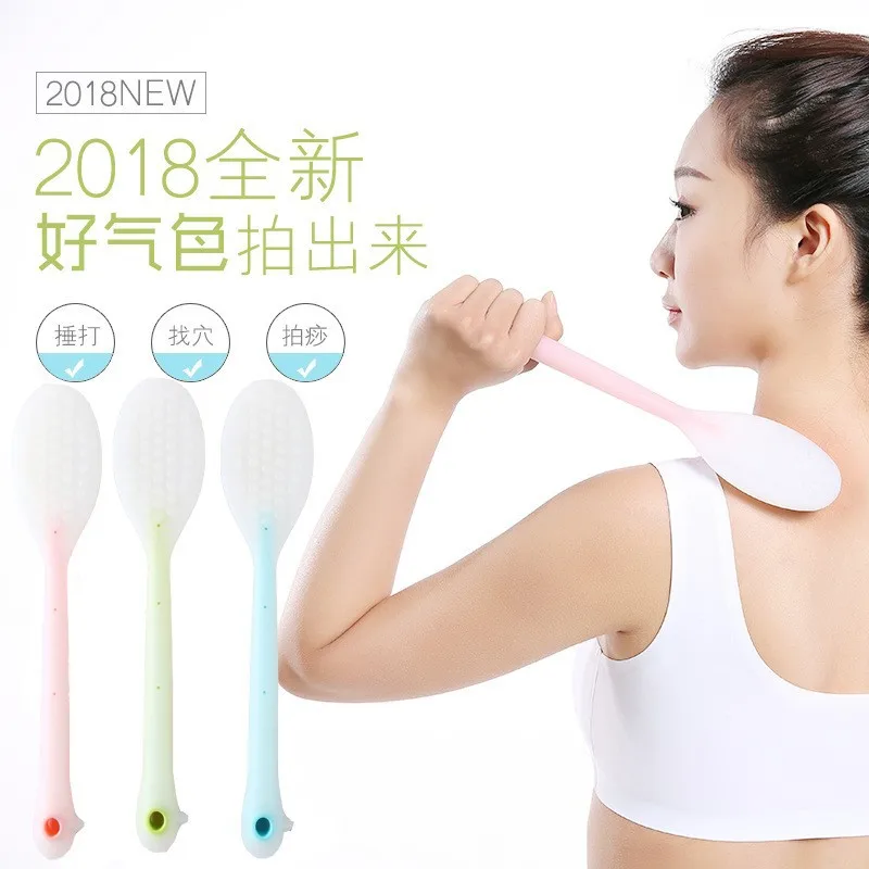 

Silicone Clap Board Meridian Pat Palm Acupoint Tapping Stick Back Massager Silicone Fitness Massage Stick Beauty Health Tools