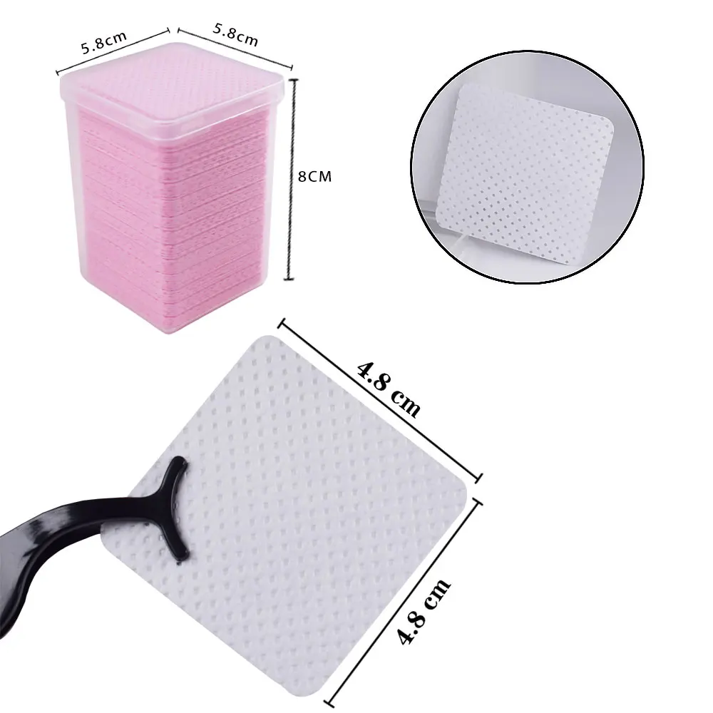 200pcs Wipes Paper Cotton Eyelash Glue Remover Wipe Mouth Of The Glue Bottle Prevent Clogging Glue Cleaner Pads Lash Extension image 4
