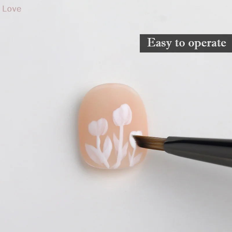 [L & P] 1 قطعة فرشاة الثلاثي رسومات أظافر فرشاة القلم نصائح ثلاثية الأبعاد نمط العلاج بالضوء جل الأشعة فوق البنفسجية من الإكليريك لتقوم بها بنفسك أدوات مانيكير