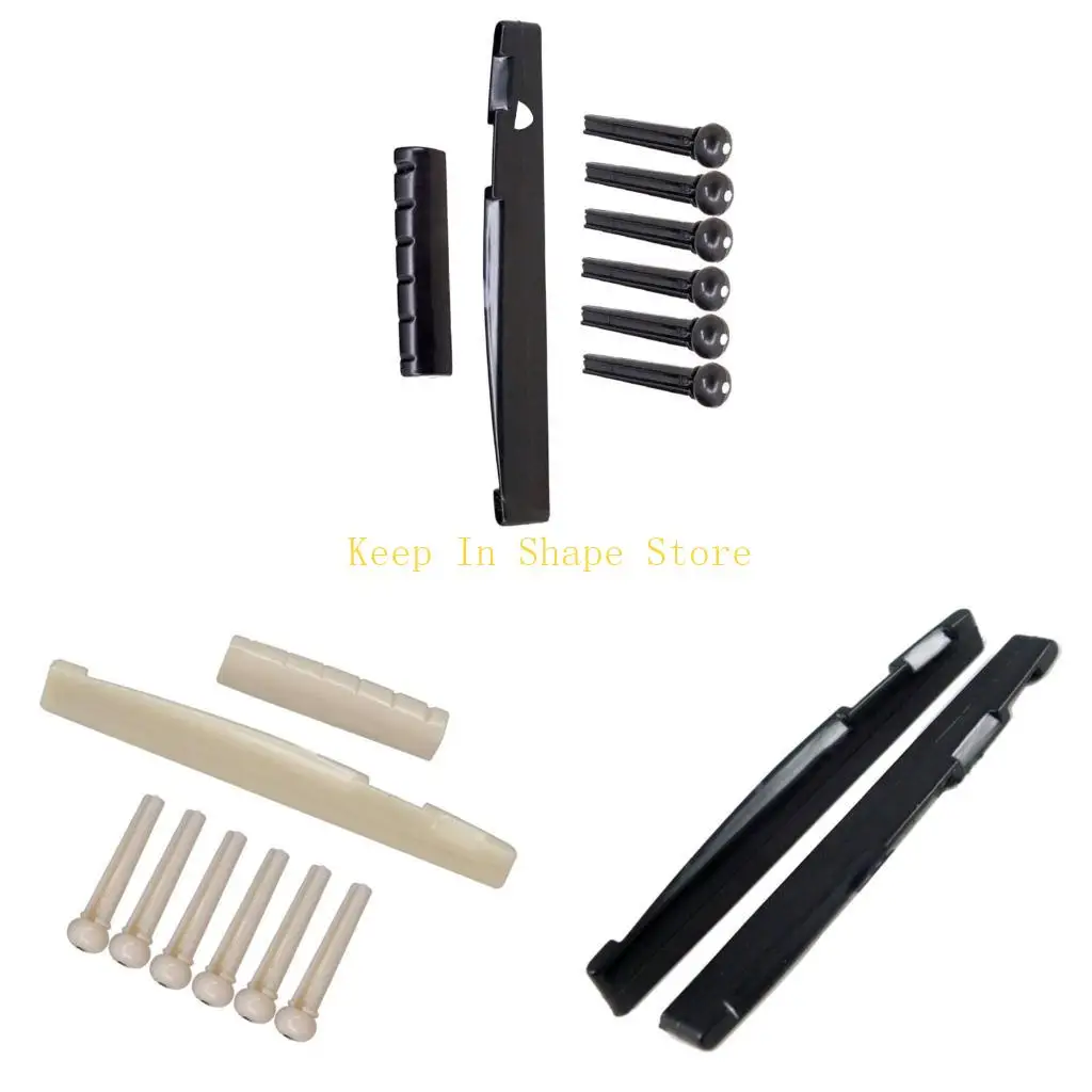 

U1jc 6 струнных гитарных аксессуаров, пластиковое гитарное мостовое седло и ореховые 6 народные аксессуары для акустической