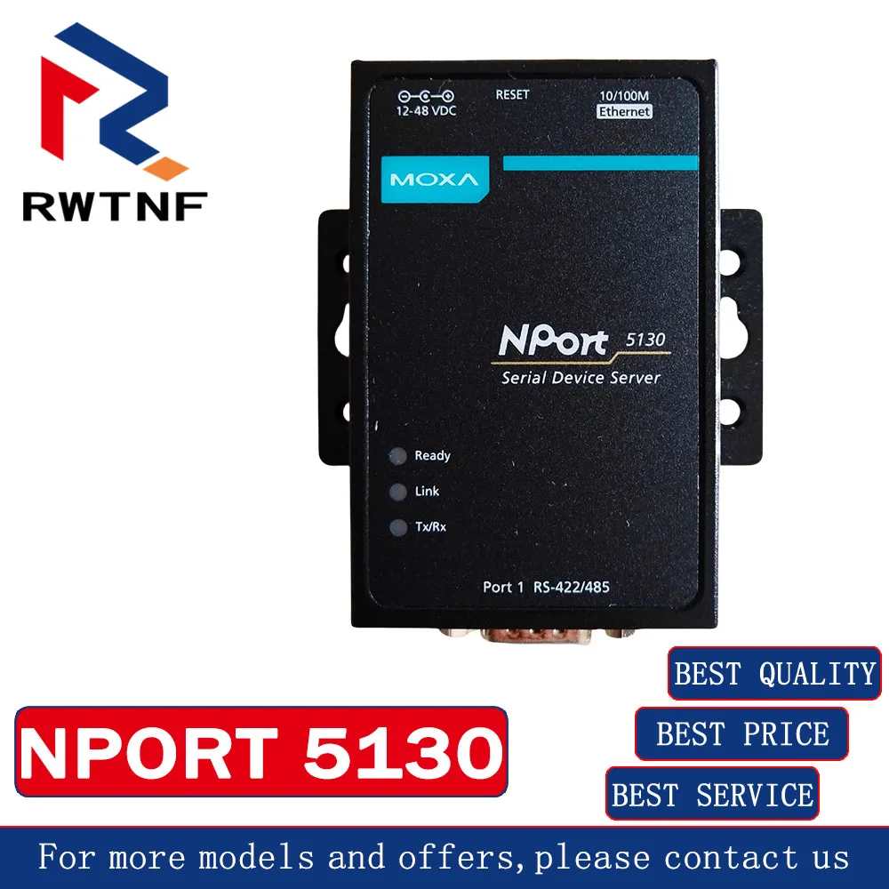 Brand New Genuine NPORT 5130 MOXA 1 Port 422, 485 Modbus Server NP5130, 100% Original Warehouse Stock