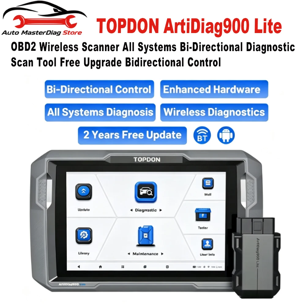 TOPDON ArtiDiag900 Lite OBD2 Wireless Scanner All Systems Bi-Directional Diagnostic Scan Tool Free Upgrade Bidirectional Control