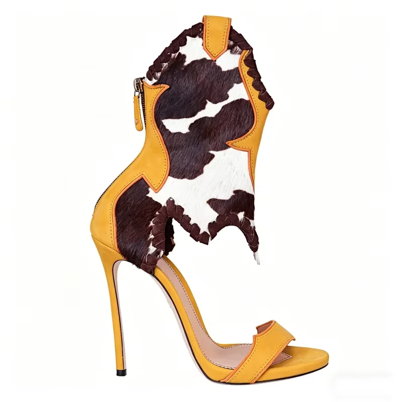 Mixed Colors One Word Belt Sandal Boots Sexy Pointed Toe Thin Heel Customzed Zipper New Arrival Fashion Women Modern Boots