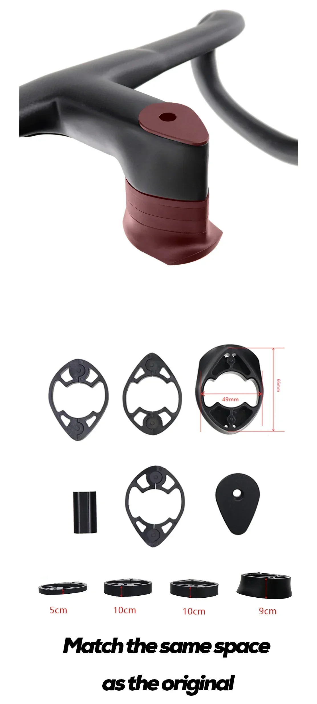 T800 Carbon Integrierter Lenker für F12 F14 Interne Kabelführung Aero Rennrad Vorbau 4 ° Flare 125 mm Tropfen 80 mm Tropfen – Detail 9