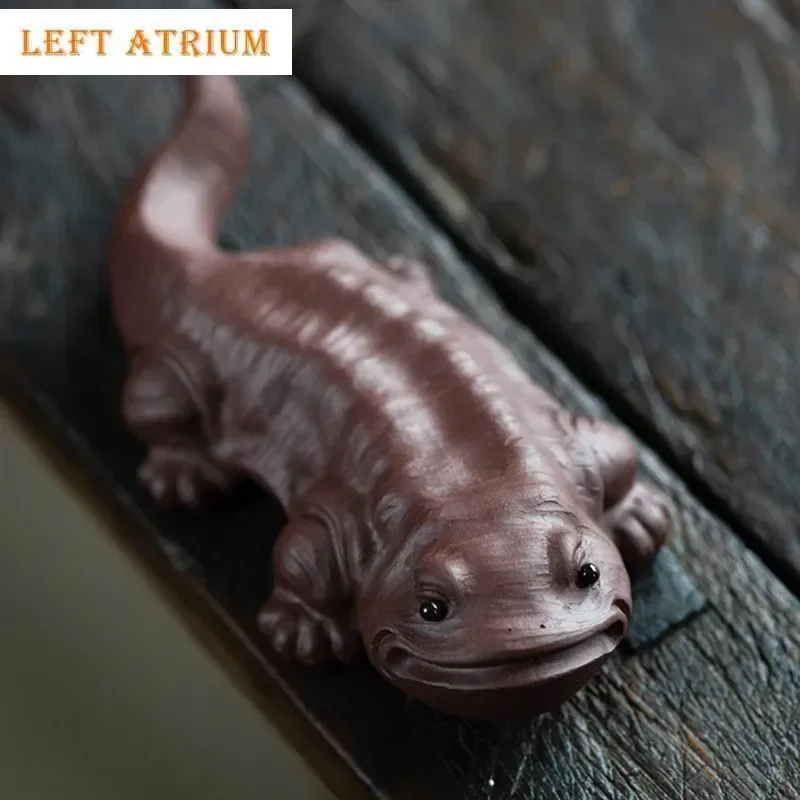 

Chinese Yixing Sculpture Purple Clay Tea Pet Creative Fish Statue Ornaments Handmade Tea Figurine Crafts Tea Set Decoration Art