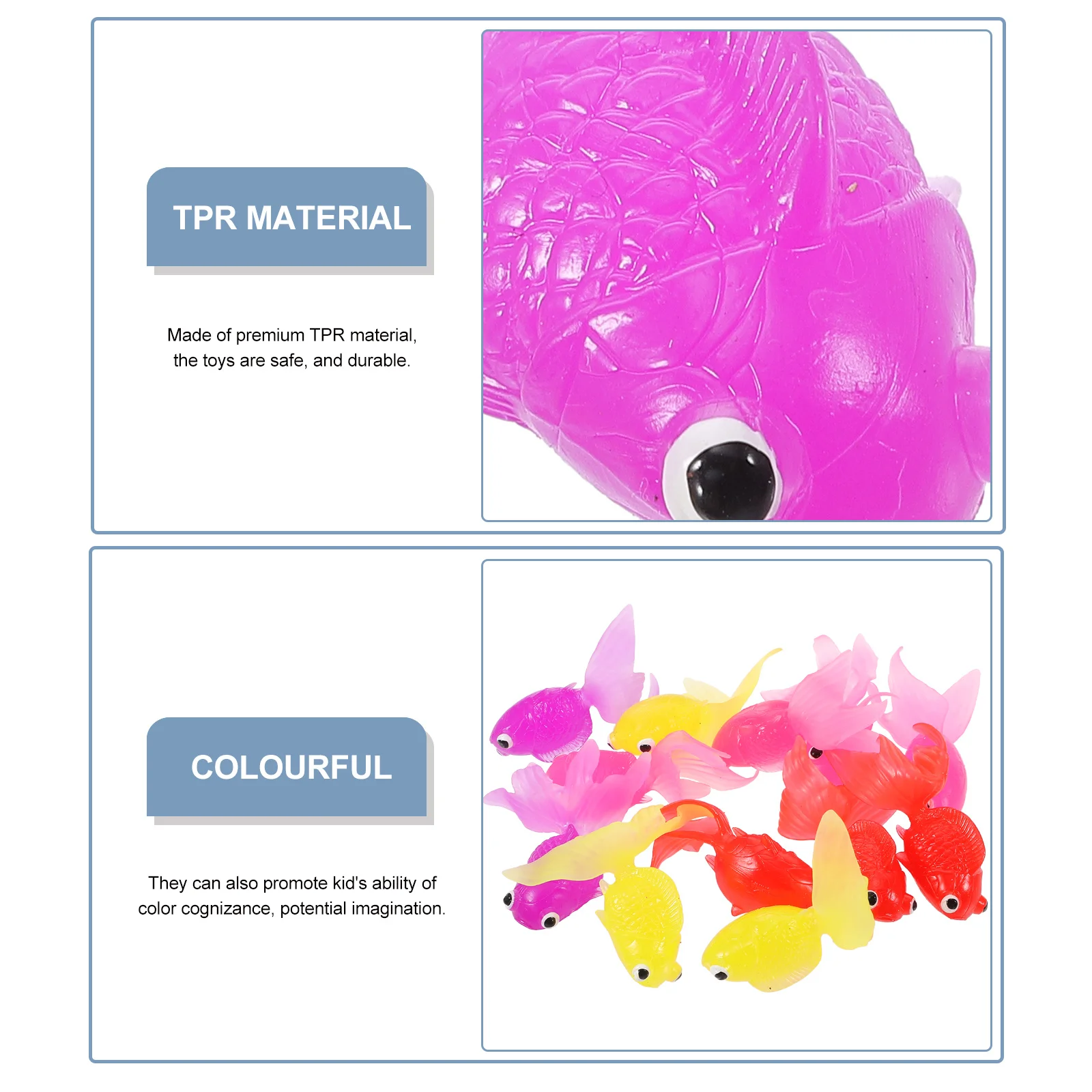 

12pcs Simulation Goldfish Realistic Tpr Kids Figure Set For Party Favors Gifts Decoration Collection Animal Handheld Figure