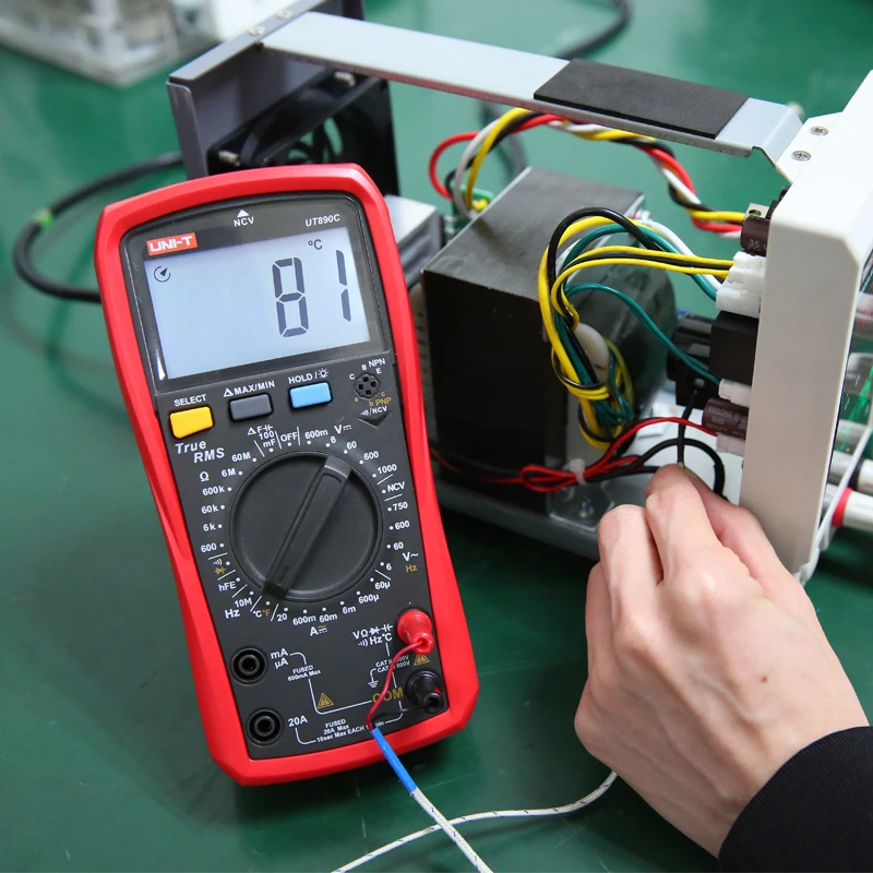 UNI-T UT890C UT890D+ Manual Range True RMS Digital Multimeters/100.0mF Capacitor Measurement/NCV, On-Off Beeping