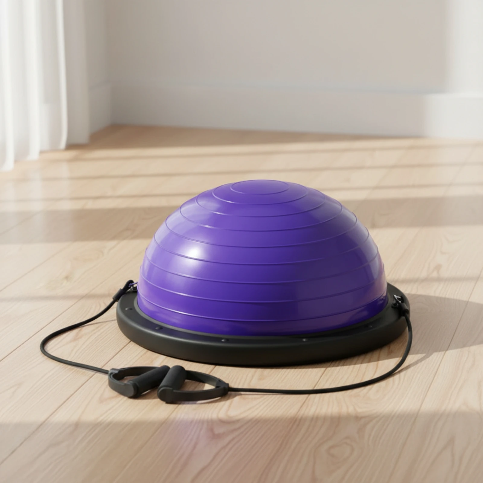 Half-Dome Balance Coach Versatile Balance Coach with Resistance Rope Half Exercise Ball Stable Heavy-Duty