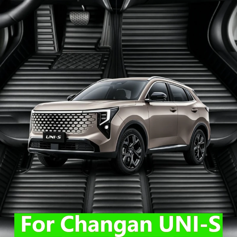 Tapis de sol de voiture personnalisés pour Changan UNI‑S 2025-2026 5 places LHD RHD Accessoires de sol Tapis Coussinets en cuir Intérieur Auto