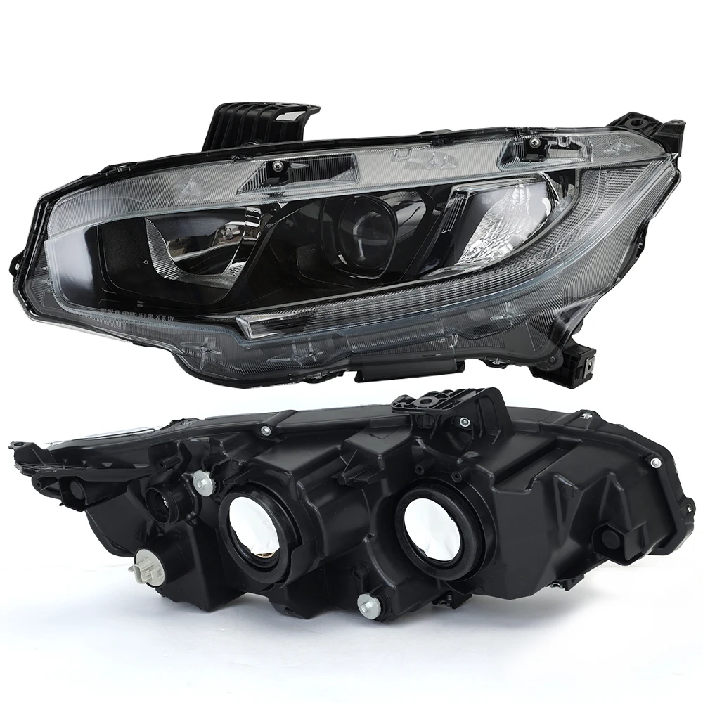 Front bumper head light For Honda CIVIC 10th 2016 2017 2018 2019 2020 headlights headlamp DRL day light Car Accessories