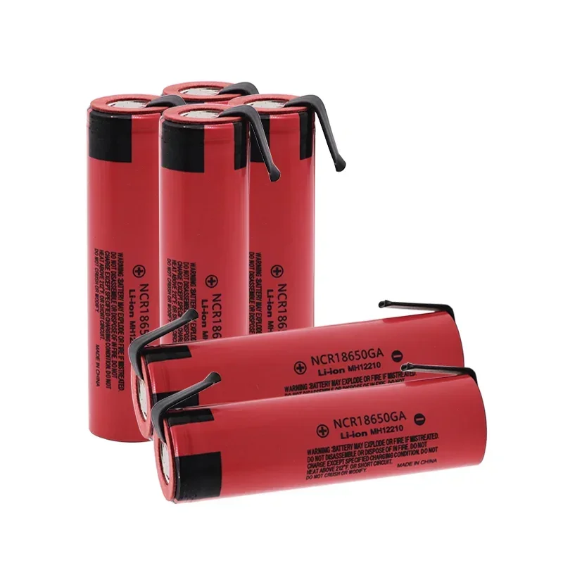 Original NCR 18650GA 30A discharge 3.7V 3500mAh 18650 rechargeable battery toy flashlight lithium battery + DIY Nickel