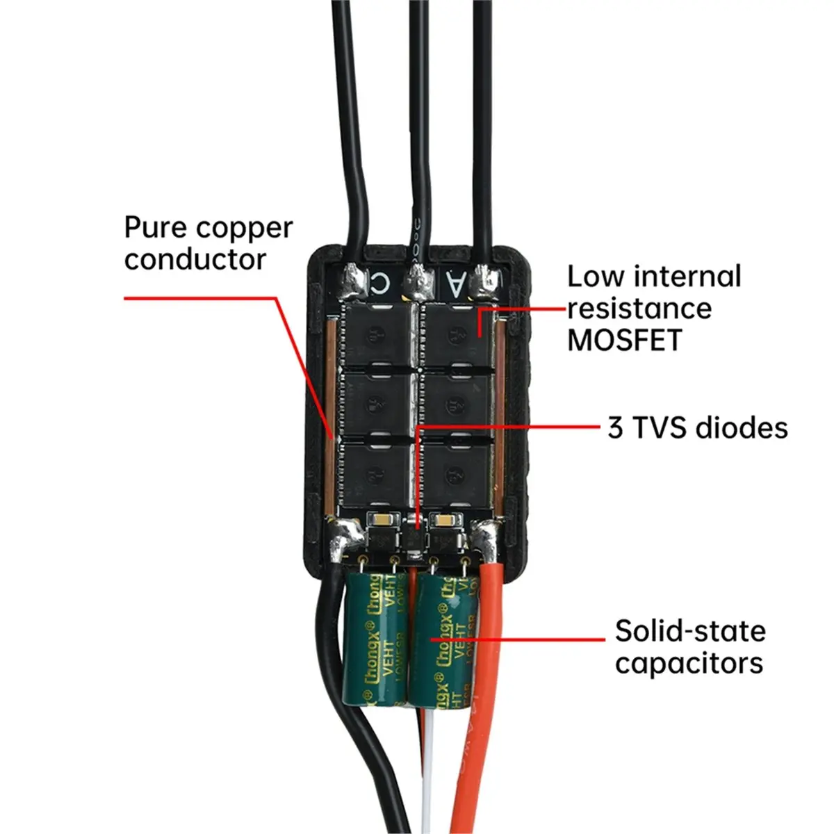 Y1160A*☀▃AM32 3-6S 120A ESC Brushless Speed Controller with 5.2V 4A/7.2V 3.5A BEC for High-Power Fan Hand-Launch Aircraft