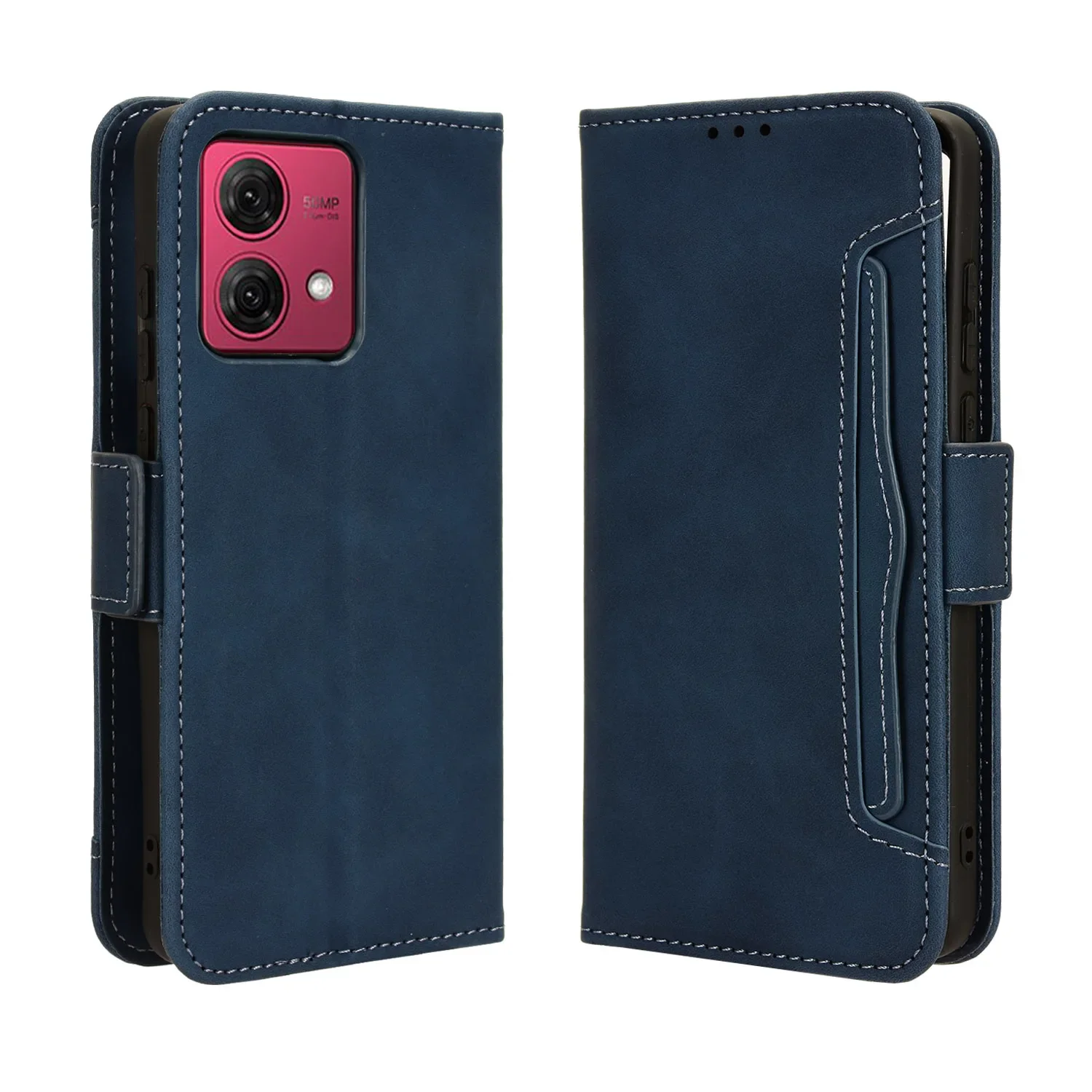 Para MOTOROLA G84 G54 Funda de cuero Retro cartera libro Flip Separable ranuras para tarjetas soporte cubierta completa MOTO G54 G84 Funda para teléfono bolsas
